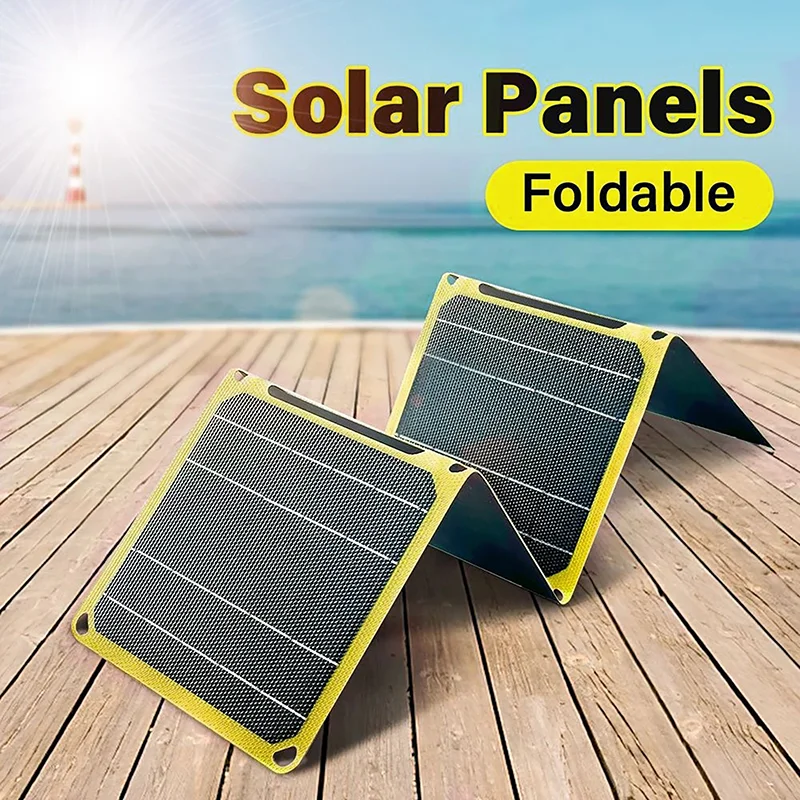 Portable Solar Panel ETFE 30W 40W High Power Monocrystalline Waterproof Foldable Outdoor For Mobile Phone Travel