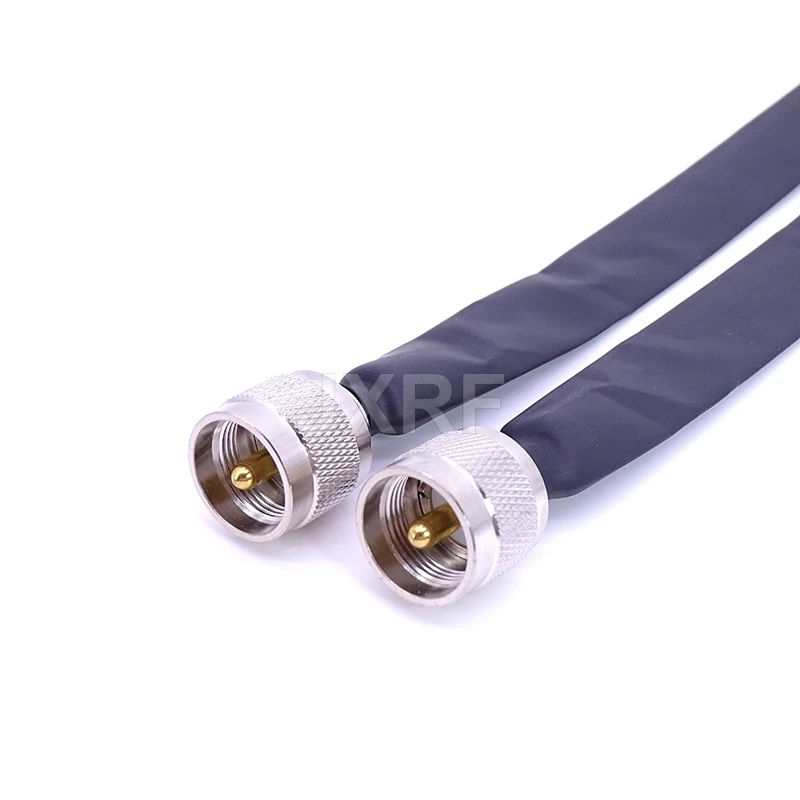 플랫 RF 동축 케이블 SO239 UHF 암-UHF 암 남성 PL259 RF 동축 피그테일 연장 코드를 통한 창 패스 도어 패스