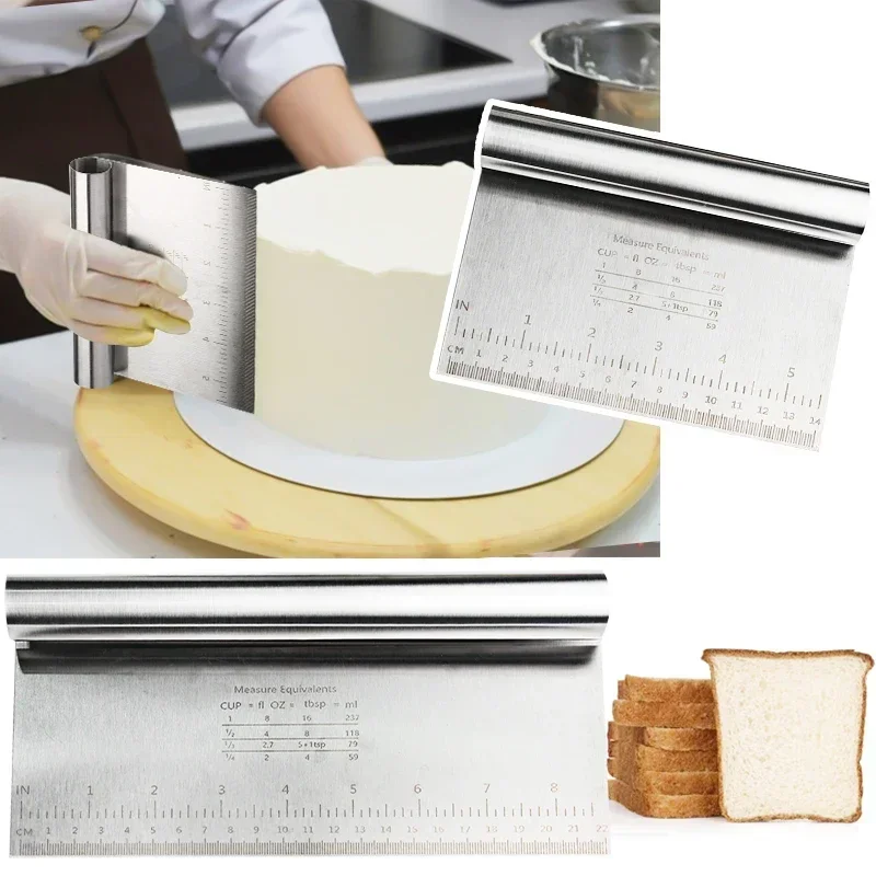 Dough Chopper Bench Scraper Pastry Cutter Cake Scraper Scale Cake Baking Noodle Dough Knife vegetable slicer,food slicer