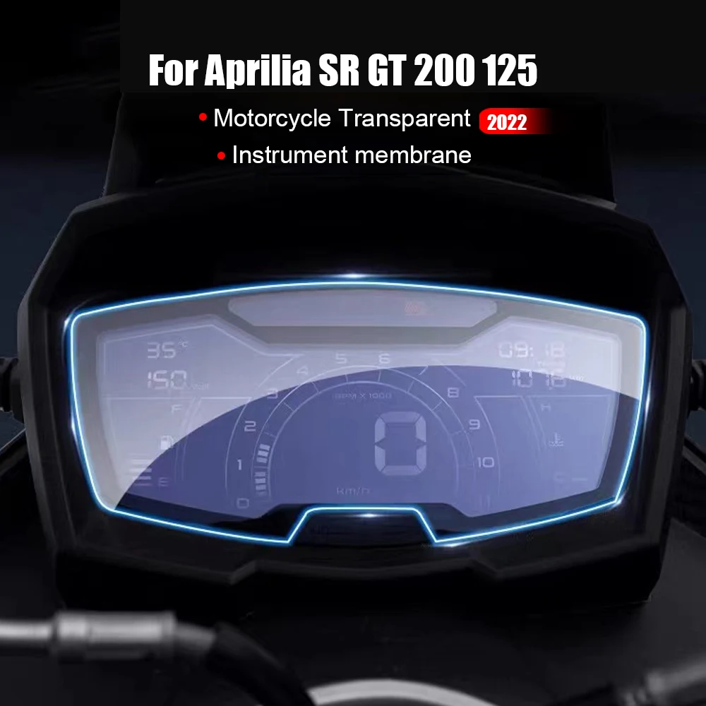 For Aprilia SR GT 200 125 2022 Motorcycle Accessories Dashboard Screen Protector Film