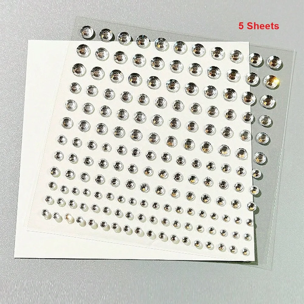 165 Stück nicht durchdringende gefälschte Nasen-Lippen-Aufkleber, Einweg-Bauch-Augenbrauen-Lippenpiercing-Schmuck, nicht durchbohrte Ohrring-Knopf-Aufkleber – Detail 6