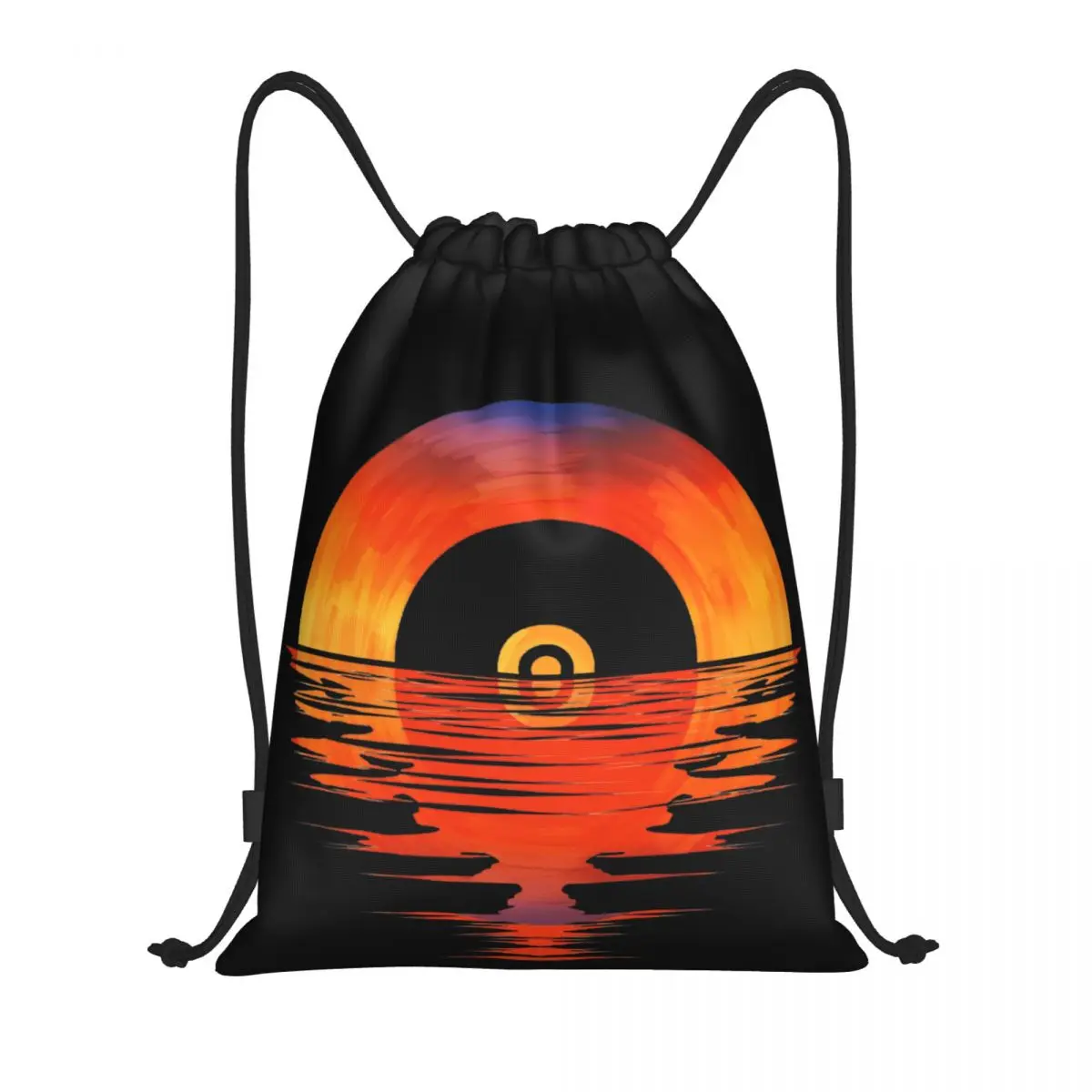 

Vinyl LP Music Record Sunset 16 Drawstring Bags Gym Bag Unique Backpack Humor Rucksack Snug