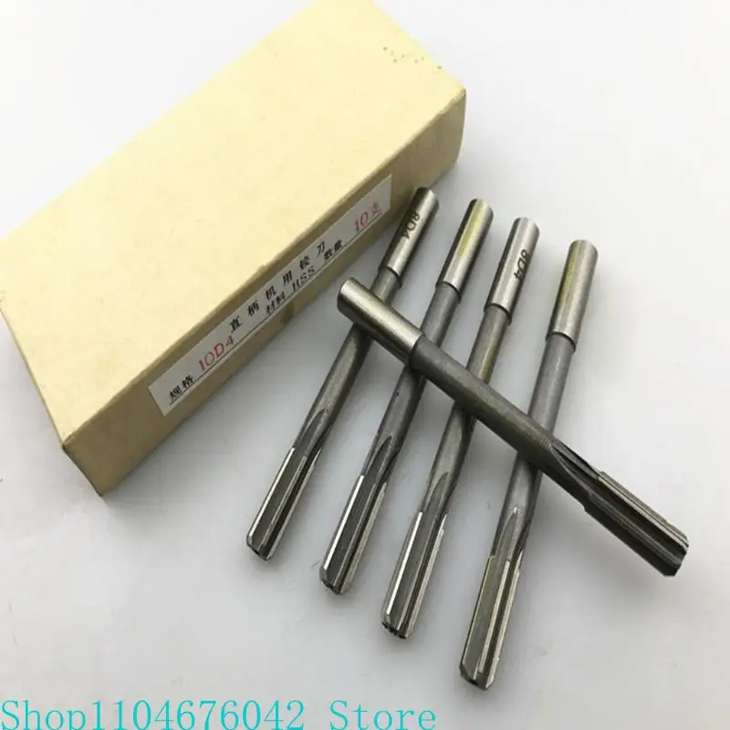 Reamer Set 10Pcs HSS H7 Machine Cutter Straight Chucking Milling Reamer Kit 3mm 4mm 5mm 6mm 7mm 8mm 9mm 10mm 11mm 12mm