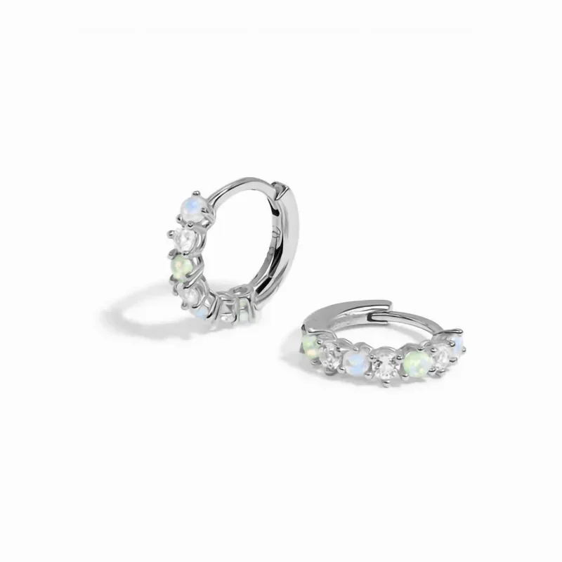 

2024 New Sterling Silver S925O Inlaid Moonlight Stone Earrings for Women, Unique Design, Light Luxury and Exquisite Jewelry