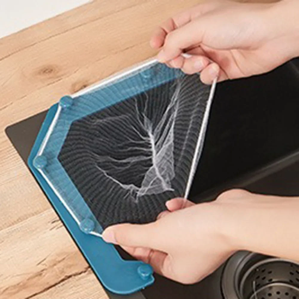 Triangle Drainage Rack Kitchen Sink Leftovers Filter Hanging Net Drain Basket Waste Garbage Net Shelf Sink Corner Mesh Strainer