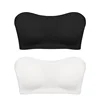 Soutien-gorge sans bretelles sans couture pour femmes, rembourré amovible, haut en soie glacée douce, sous-vêtements sans bretelles, sûr, antidérapant, Push Up, haut tubulaire Sexy