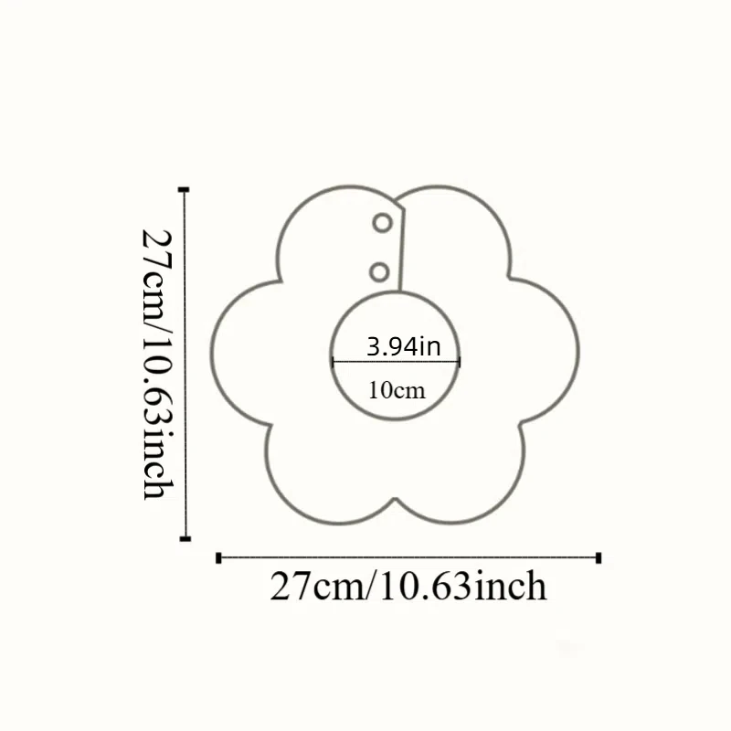 Waterproof Baby Cotton Bibs Round Neck Princess Baby Drooling Bibs Flower Shape INS Saliva Towel Cloths Feeding Accessories