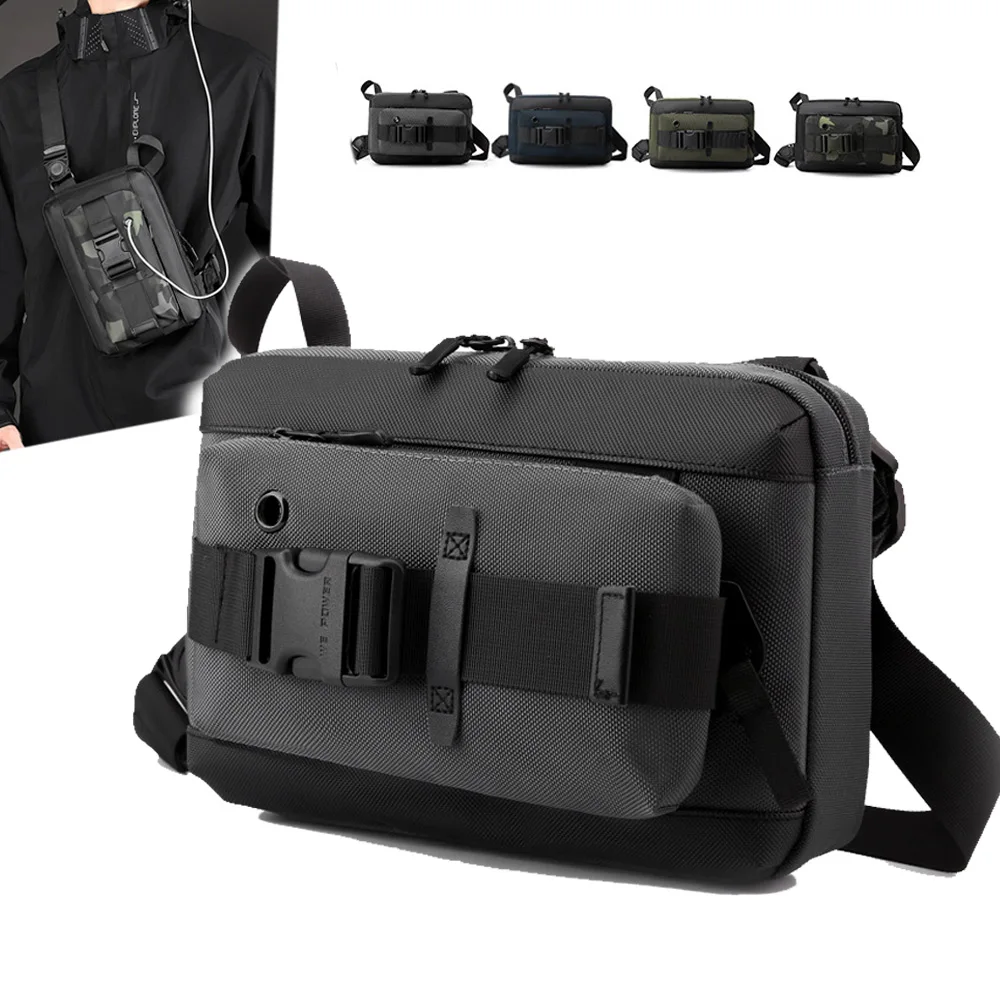 

Мужской рюкзак через плечо, нагрудная Сумка-слинг, универсальная модная уличная спортивная походная маленькая сумочка-мессенджер
