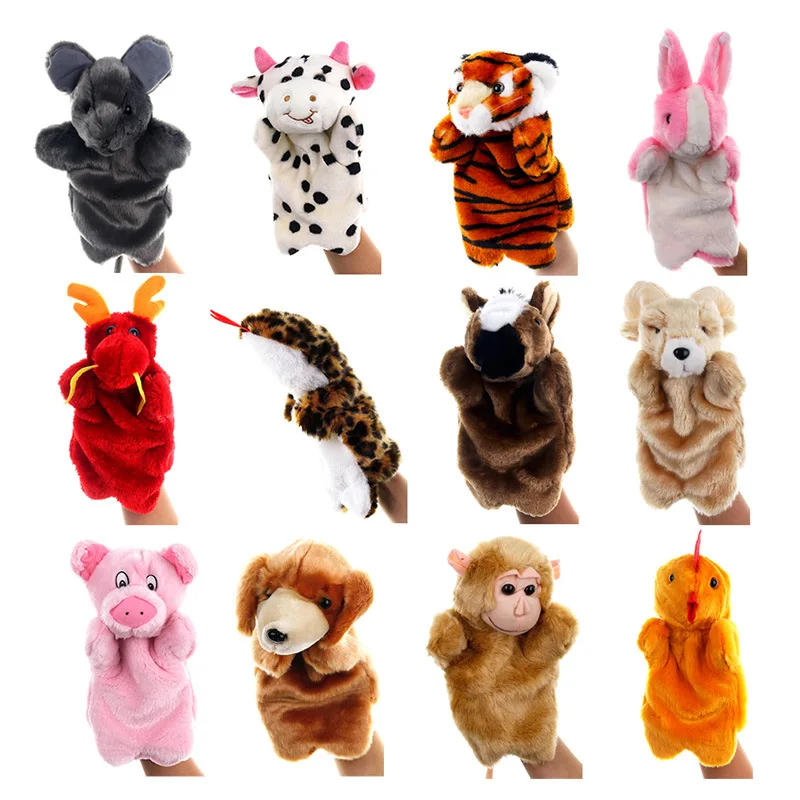 Animal Hand Puppet Cartoon Plush Toys Children Hand Puppet Stuffed Doll Pretend Telling Story Plushie Children Christmas Gifts ry cooder boomer s story 1 sacd