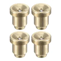 Uxcell 4Pcs Brass Push Button Flange Grease Oil Cup 6mm Ball Oiler for Lubrication System 1