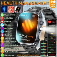 2026 New Smart Watch laser therapy health conditioning Blood oxygen Pressure Uric Acid Blood lipid ECG Smartwatch for Man Women