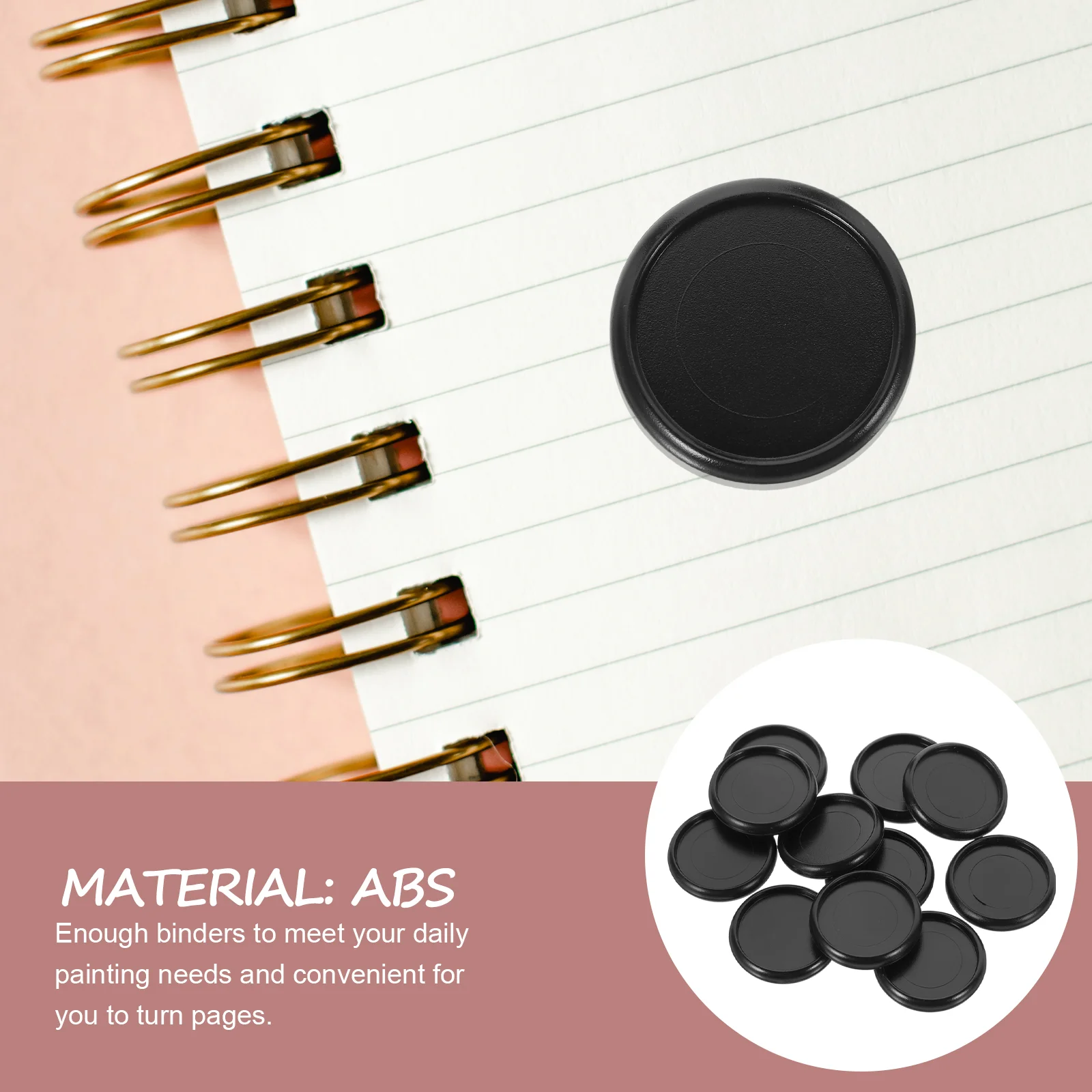 55 Pcs Binder Discs Mushroom Album Discbound Supplies Plastic Buckle Loose Leaf Book Binding Combs Spines Round Planners Small