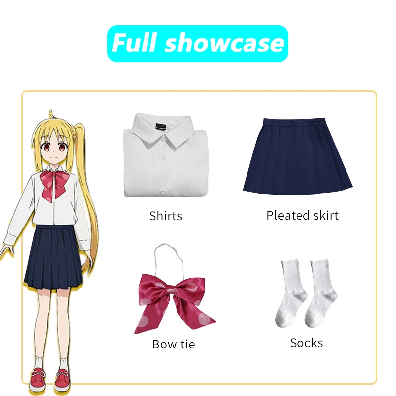 Bocchi the Rock!: Ijichi Nijika | School Uniform Cosplay Costume Set 23 Bocchi the Rock Ijichi Nijika School Uniform Cosplay Costume
