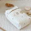 Embroidered Mommy Bag Hangable Stroller Zipper Portable Diaper Wet Bag Storage Bag 4