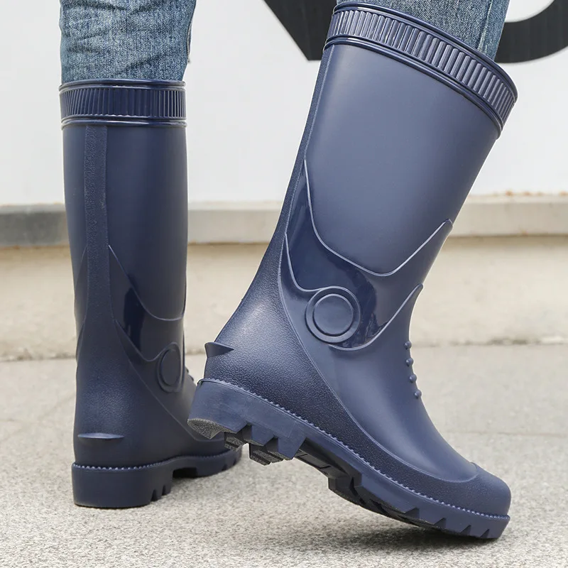 Fashion Boots for Couples High Rain Shoes Waterproof Galoshes