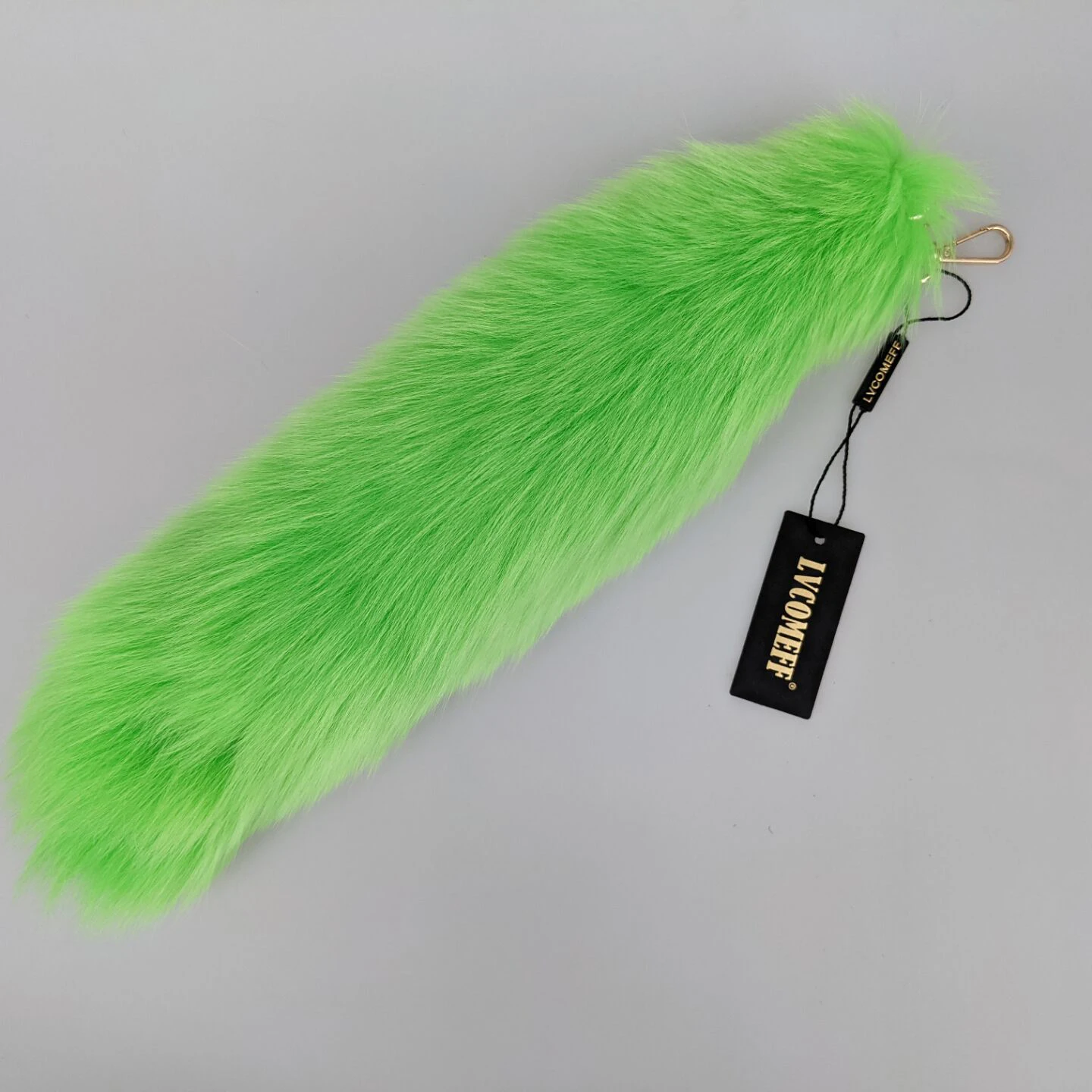 Luxurious Natural Fox Fur Tail Keychain - Chic Y2K Fashion Accessory, 40 cm