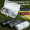 Retro Iron Camping Tool Storage Box with Handle Gardening Tool Box Anti-Slip Portable Carry Storage Box Camping Accessories 1
