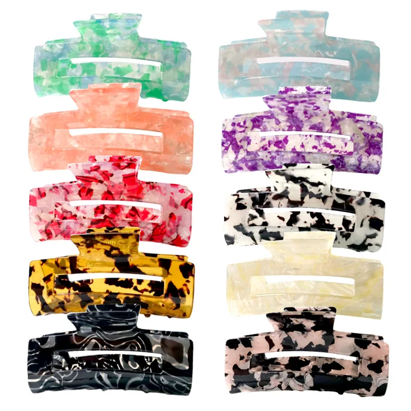 

2023 New Tough Colorful Plastic Claw Clip Women Hairpins Barrette Crab Hair Clips Large Korean Headwear Girls Hair Accessories