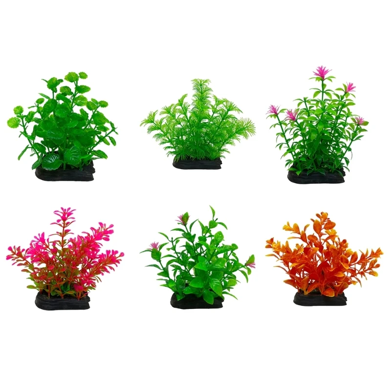Aquarium Plastics Plant Realistic Small Artificial Grass Decorations