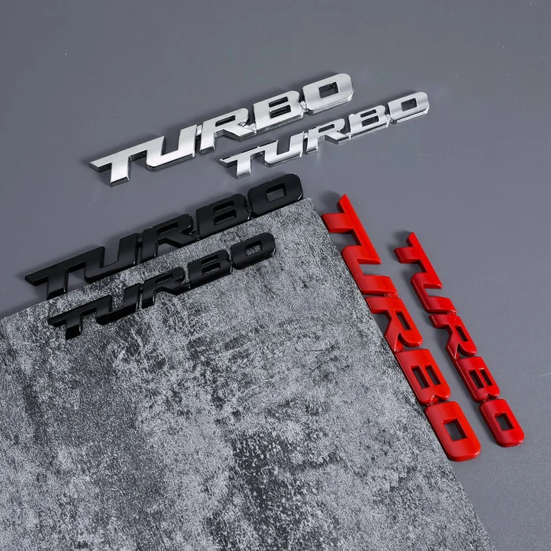 

1Pcs Car Styling Modified Universal Accessories 3D Zinc Alloy Metal Letter TURBO Style Body Trim Badge Sticker Decal Emblem