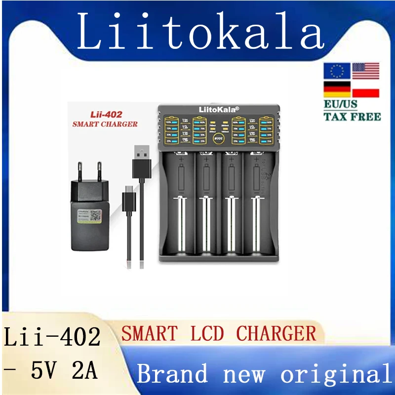 

Liitokala Lii-500 Lii-402 lii-202 lii-100 lii-S1 For 26650 21700 18500 16340 18350 AA AAA batteries 18650 Battery Charger