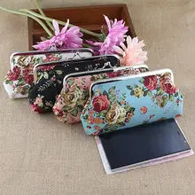 

Women's Coin Purse Money Bag Case Wallet Keys Card Pouch Big Flower Pattern Hasp