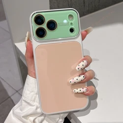 Tempered Glass Shockproof Phone Case - Cute Big Windows Design - iPhone 16 Pro (White WB)