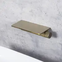 ก๊อกน้ำติดผนังแบบน้ำตก สีทองด้าน แบบฝัง ผสมน้ำร้อนน้ำเย็น สำหรับอ่างอาบน้ำ 2