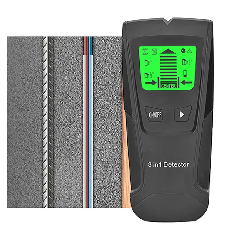 Wall Metal Detector Electronic Wood Studs Finder Wire Scanner LCD Display TH210 Black Durable Easy To Use