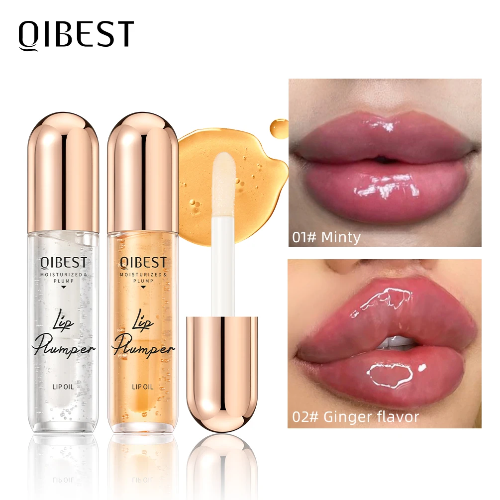 QIBEST Lasting Lip Plumper Oil Instant Volumising Enhancer Lip Serum Collagen Volume Lipgloss Sexy Cosmetic Volume Increases