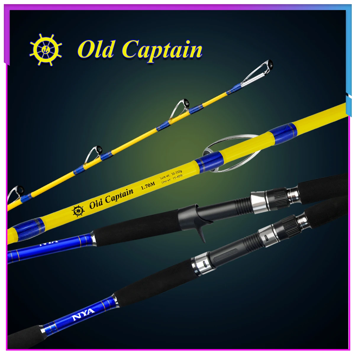 

Old Captain 1.6m 5 feet Very Strong Solid Tip Slow Jigging Rod Casting XH action Offshore Sea Boat Hard Spinning Fishing Pole