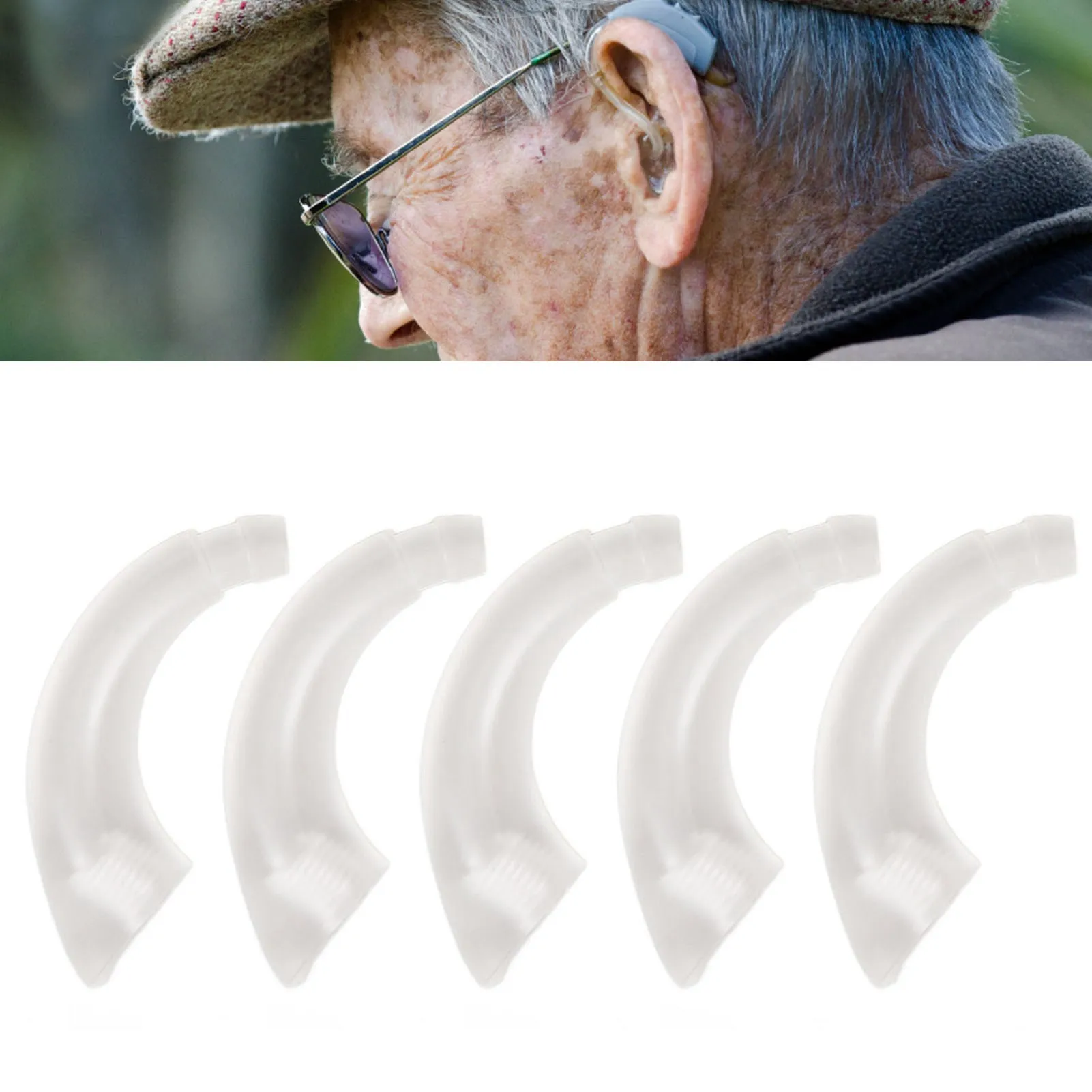 5Pcs Sound Amplifer Ear Hook Perfect Fitting Comfortable Sound Aid Sound Replacement Hooks Sound Aid Replacement Hook