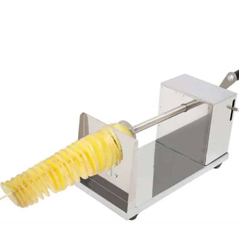 Manual Stainless Steel Potato Slicer Chips Cutter Manual Tornado Potato Machine Spiral Twisted Makers DIY Vegetable Slicers