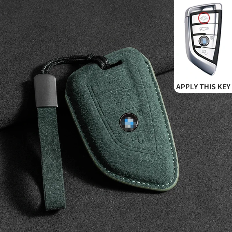 Funda de cuero para llave de coche para BMW X1 X3 X4 X5 F15 X6 F16 G30 Serie 7 G11 F48 F39 520 525 f30 118i 218i 320i Accesorios para coche