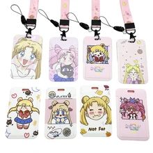 

Kawaii Sailor Moon Card Cover Cute Chibiusa Cartoon Card Package Transparent Protective Cover Id Cover Child Birthday Gift