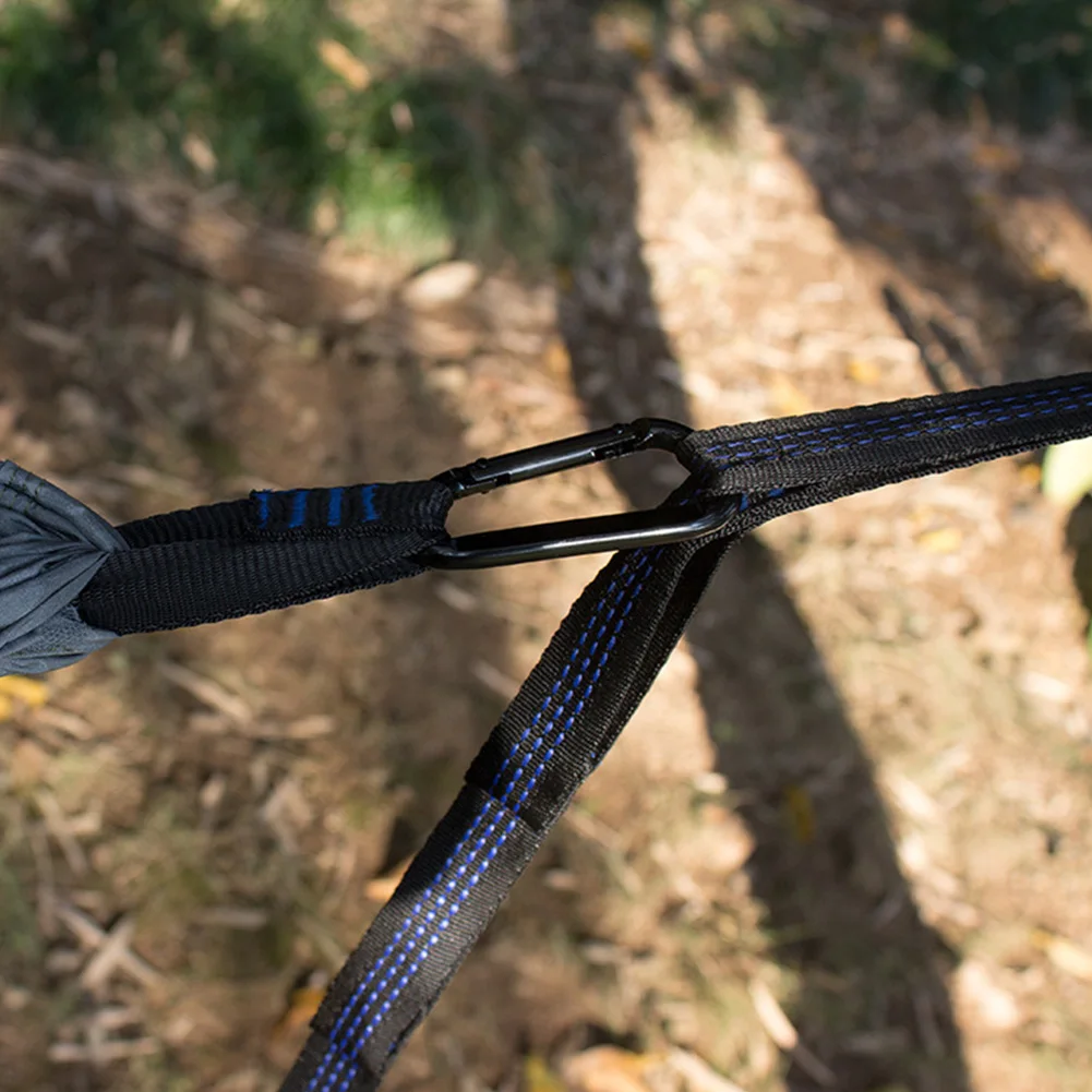 2Pcs Hammock Straps Special Reinforced Polyester Straps 5 Ring High Load-Bearing Barbed Black Outdoor Camping Hammock Straps 5