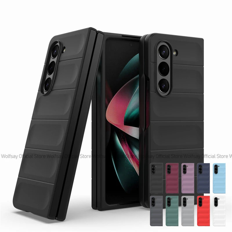 Per Samsung Galaxy Z Fold5 Custodia Samsung Galaxy Z Fold5 4 3 5G Cover Luxury Skin Feeling Custodia Protettiva Antiurto Per Pc Rigido
