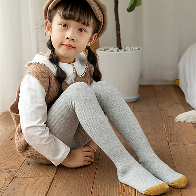 TECHOME Girl Tights Baby Stockings Autumn Winter Spring Warm Child  Pantyhose Kids Cotton Pants Active Leggings 2022 New Style