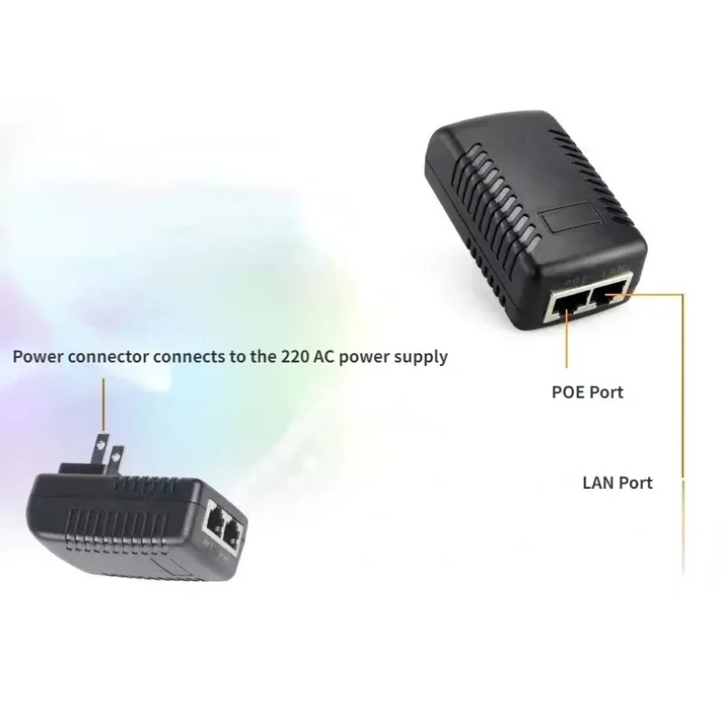 

DC48V 0.5A 24W POE Power Supply Plug Injector Spliter for CCTV IP Camera Ethernet Switch Adapter Monitoring Bridge Power Supply