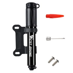 Compact Aluminum Alloy Bike Pump with Dual Valve Compatibility (Black)