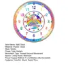 Children Learning To Tell Time Teaching Clock Colorful Wall Clock Bedroom Playroom Teach Time Skills Clock For Kids Room Decor 5