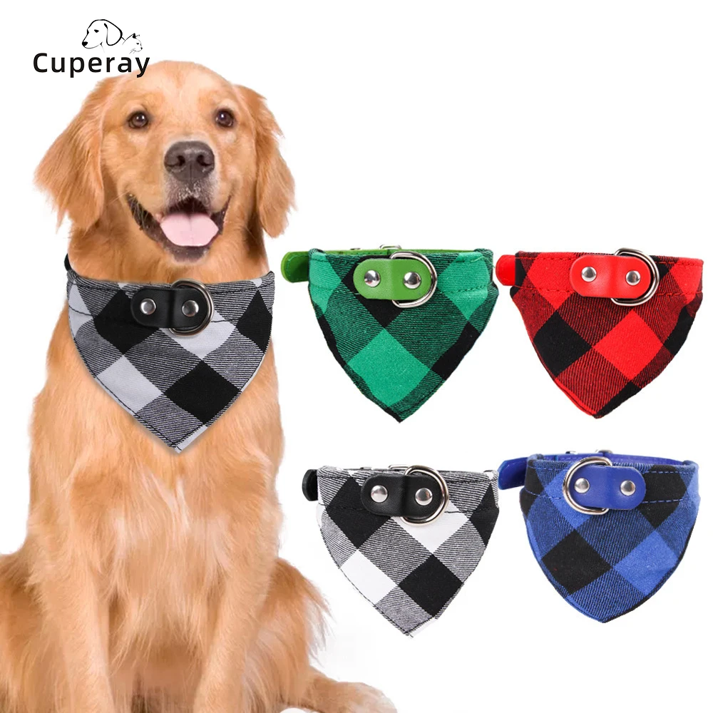 Neckscarf Dog Bandana Triangle Scarf for binding Cotton Border Collie Grey Accessories