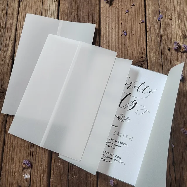 Carta Pergamena Elegante - 50 Fogli 5x7 Pollici Per Inviti Nozze, Scrapbooking E Decorazioni - Foto 2