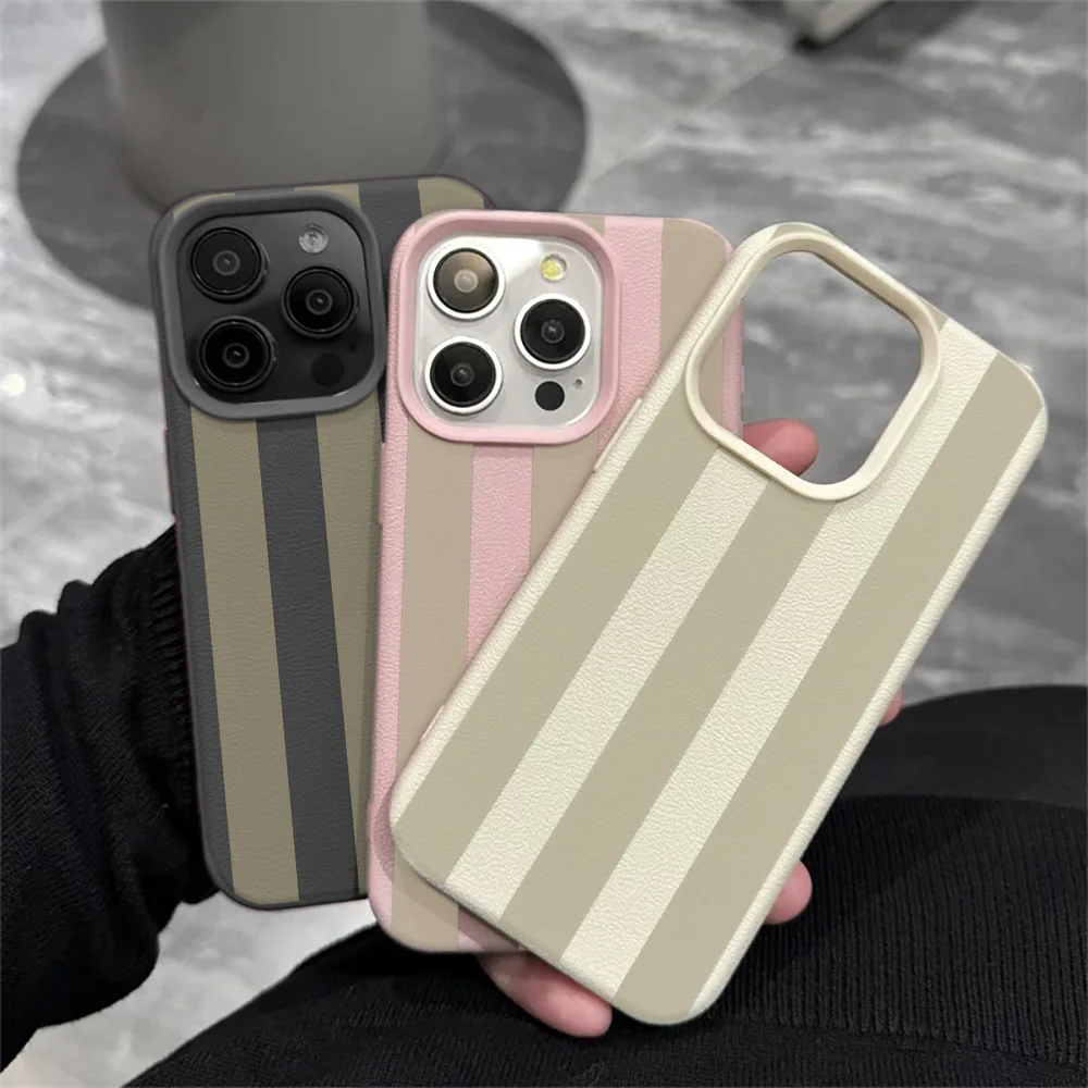 Ultra Slim High Quality Shockproof Phone Case with Wide Stripe Design