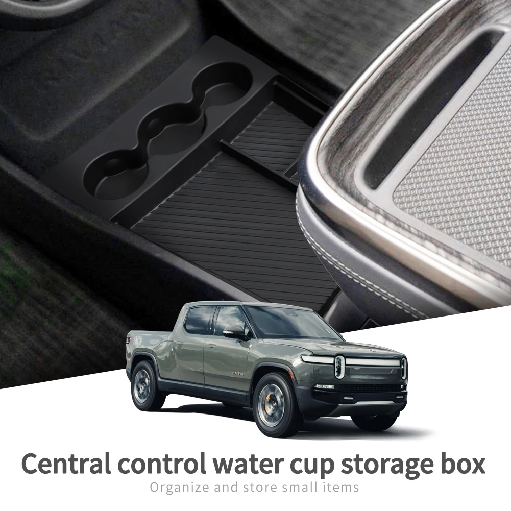 RIVIAN R1T 센터 콘솔 수납함 TPE 자동차 중앙 하단 레이어 트레이 ..