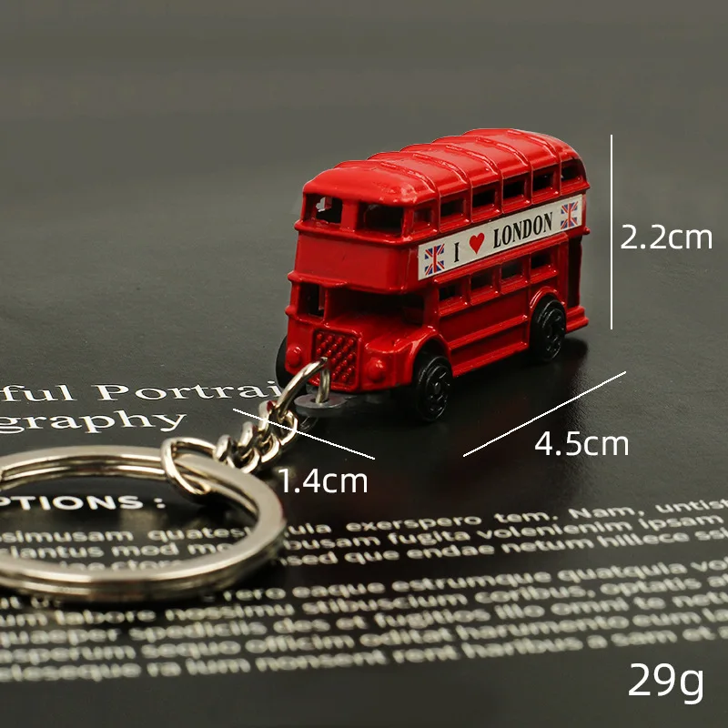 Classical London Red Bus Keychain Mailbox Key Holder Telephone Booth Charm Pendant Unique Men's Party Souvenir Gift