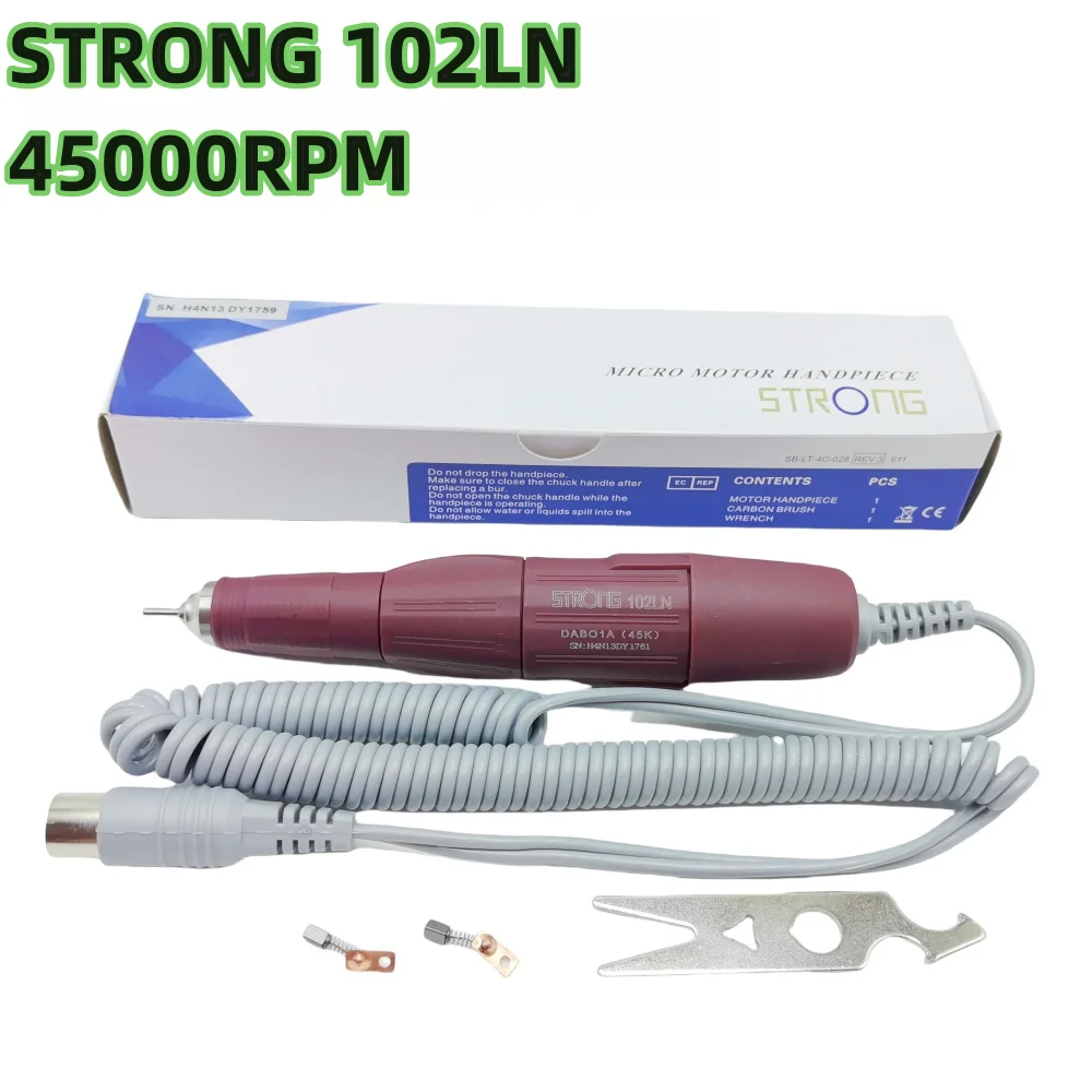 Strong 210 90 45K Micromotor Polishing Nail Drill Pen Machine Manicure Beauty Handpiece 2.35mm 105L 102L H37L1 H200 M45C 4