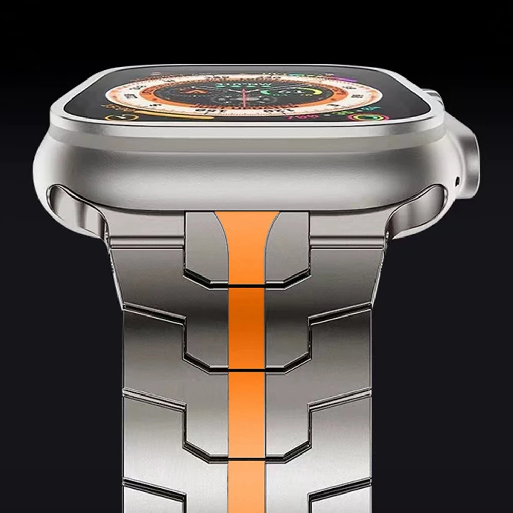 

Ремешок из нержавеющей стали для Apple Watch Ultra, деловой браслет для iWatch Series 8 7 se 6 5 3 4, 49 мм 42 44 45 мм 38 40 41 мм