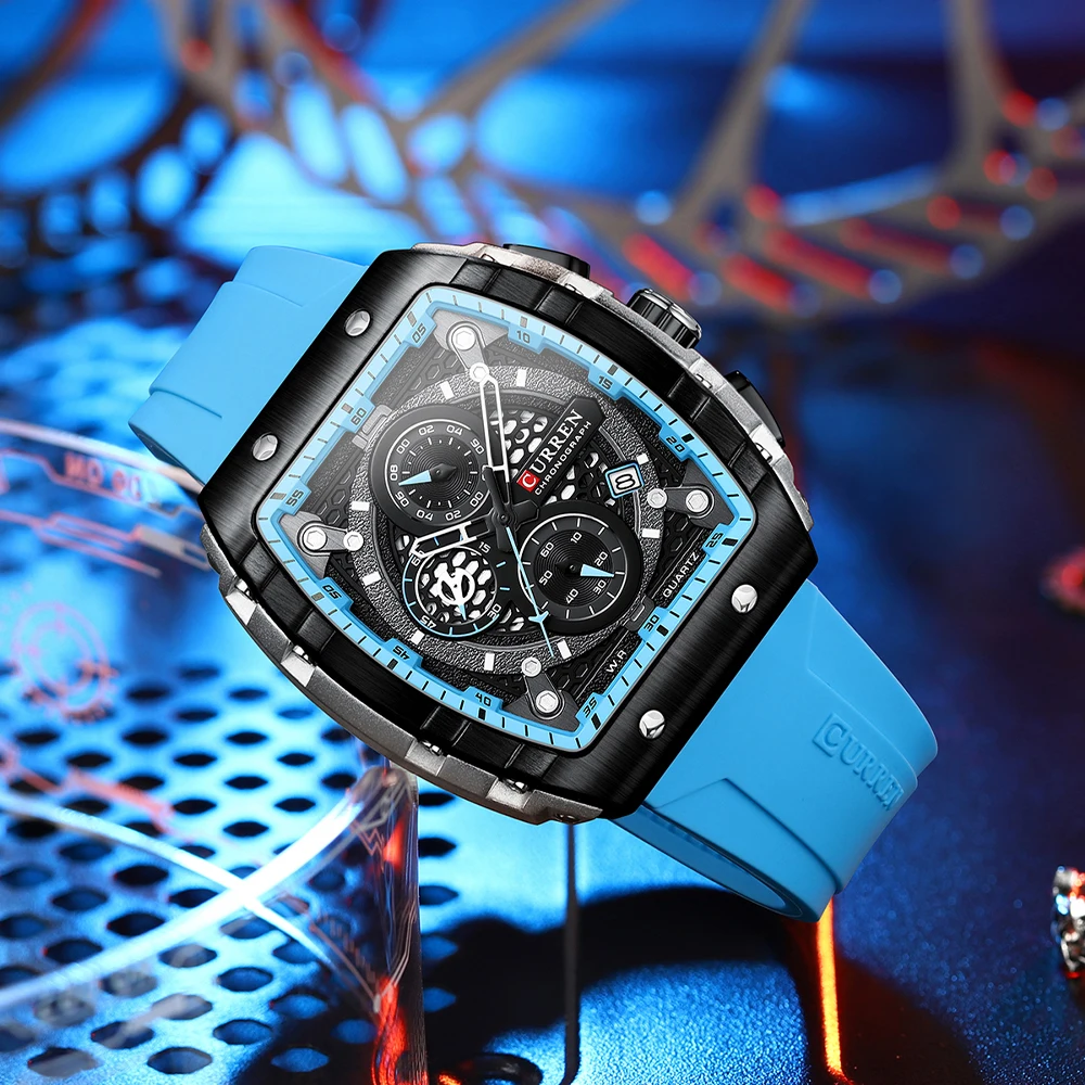 Orologio Uomo Cronografo Quarzo, Acciaio Inossidabile, Impermeabile 30m, Quadrante Grande Con Data - 2