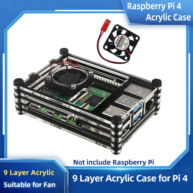 Geekworm-Boîtier Raspberry Pi 5, coque en acrylique pour RPI 5